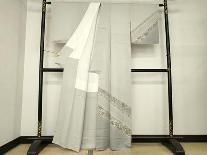 平和屋着物●ジャワ更紗染作家　佐野宗平　訪問着　更紗花文　正絹　逸品　未使用　AABN6020ck