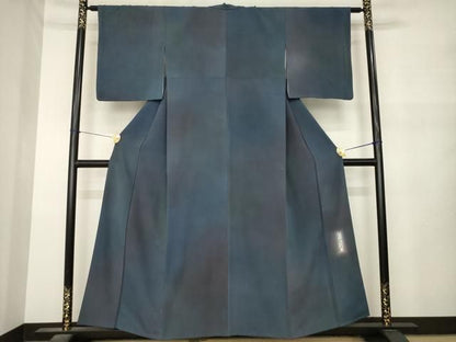 平和屋着物●染色作家　斉藤三才　小紋　霞文　暈し染め　正絹　逸品　AABN6033ck