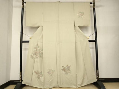 平和屋着物●中国三大刺繍　汕頭刺繍　スワトウ刺繍　総刺繍　訪問着　絵巻花文　正絹　逸品　未使用　AABN6045ck