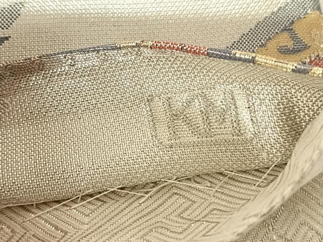 平和屋着物◎佐賀錦　六通柄袋帯　花蝶文　金銀糸　正絹　逸品　AABN6085dk