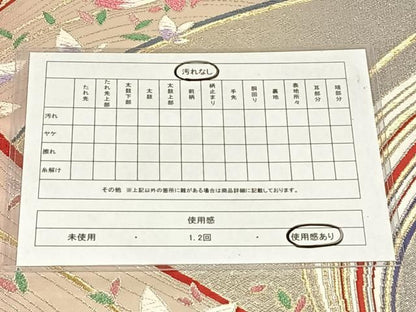 平和屋着物◎六通柄袋帯　唐織　流水舞蝶文　金銀糸　正絹　逸品　AABN6092dk