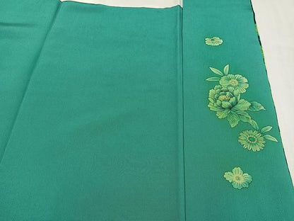 平和屋着物●訪問着　作家物　草花文　暈し染め　金彩　正絹　逸品　AABN7326ph