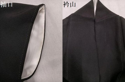 平和屋着物●豪華黒留袖　駒刺繍　牡丹　金彩　正絹　逸品　AABN7328ph