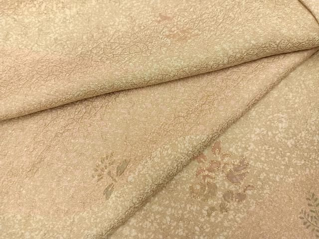 平和屋着物●上質な小紋　草花文　金彩　正絹　逸品　AABN7383ph