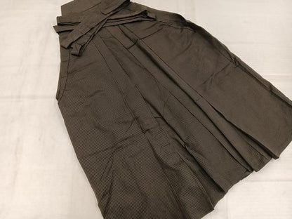 平和屋着物●男性　馬乗り袴　縞　正絹　逸品　AABN7407ph