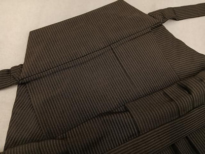 平和屋着物●男性　馬乗り袴　縞　正絹　逸品　AABN7407ph