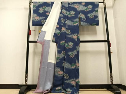 平和屋着物●染色の魔術師　染乃座・大久保玄才　そめのざ玄才　小紋　梅　正絹　逸品　未使用　AABN7418ph