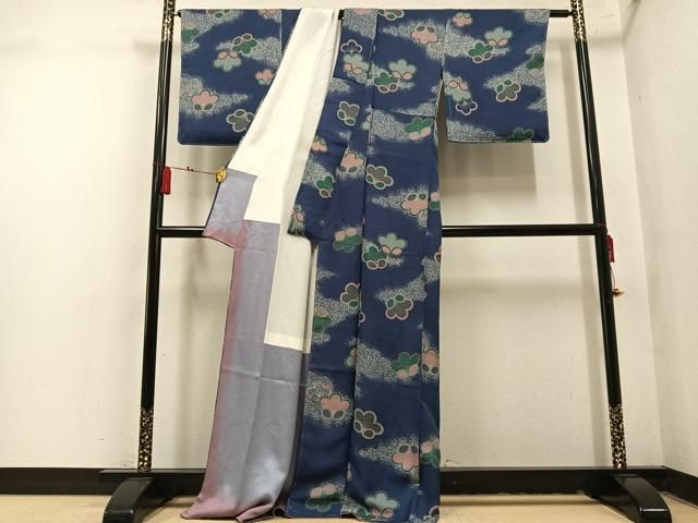 平和屋着物●染色の魔術師　染乃座・大久保玄才　そめのざ玄才　小紋　梅　正絹　逸品　未使用　AABN7418ph