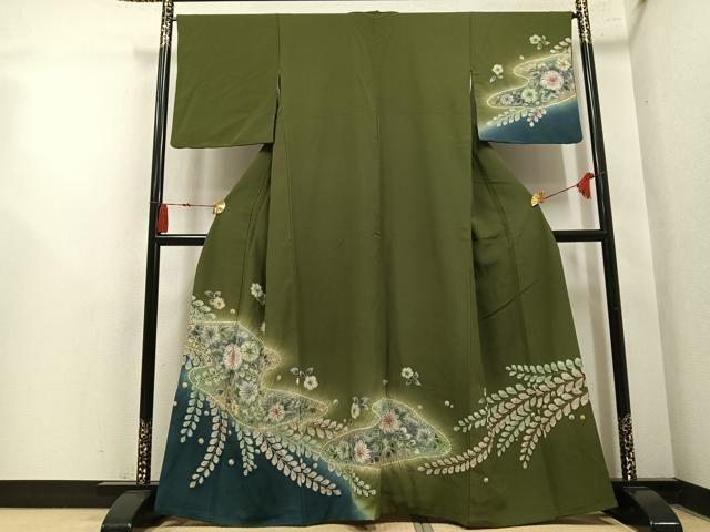 平和屋着物●訪問着　辻が花　絞り　暈し染め　正絹　逸品　AABN7419ph