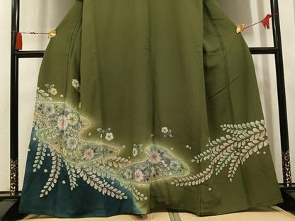 平和屋着物●訪問着　辻が花　絞り　暈し染め　正絹　逸品　AABN7419ph