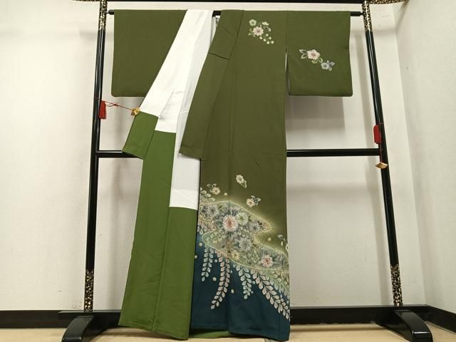 平和屋着物●訪問着　辻が花　絞り　暈し染め　正絹　逸品　AABN7419ph