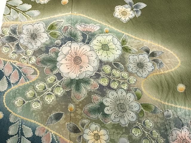 平和屋着物●訪問着　辻が花　絞り　暈し染め　正絹　逸品　AABN7419ph