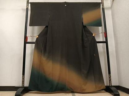 平和屋着物●訪問着　作家物　霞文　暈し染め　正絹　逸品　AABN7422ph