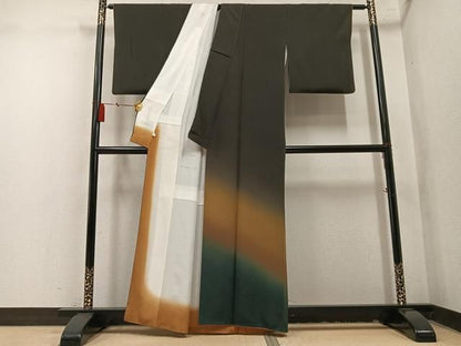 平和屋着物●訪問着　作家物　霞文　暈し染め　正絹　逸品　AABN7422ph