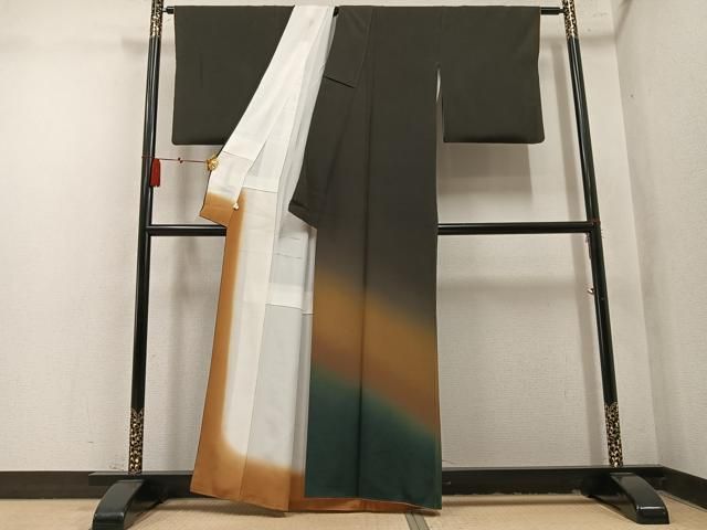 平和屋着物●訪問着　作家物　霞文　暈し染め　正絹　逸品　AABN7422ph