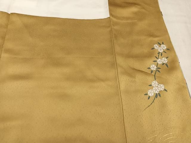 平和屋着物●訪問着　地紙花文　暈し染め　金銀彩　正絹　逸品　AABN7424ph