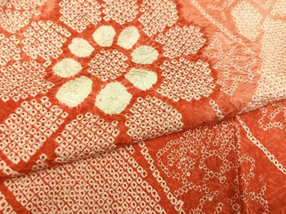 平和屋着物●豪華振袖　総絞り　草花文　正絹　逸品　AABN7426ph