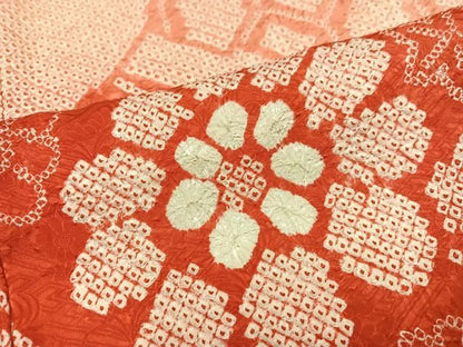 平和屋着物●豪華振袖　総絞り　草花文　正絹　逸品　AABN7426ph