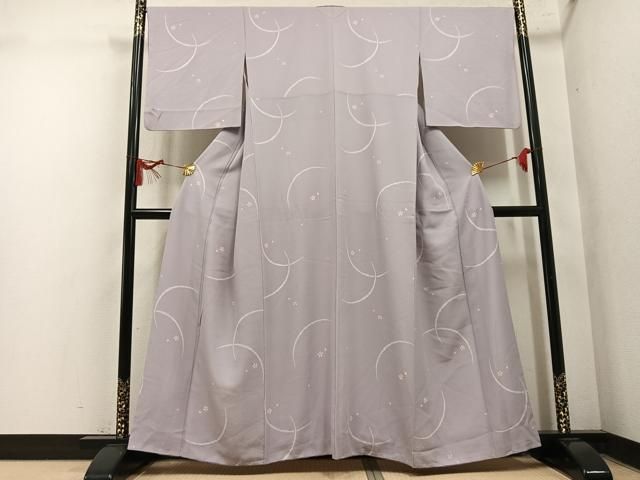 平和屋着物●上質な小紋　桜文　正絹　逸品　AABN7431ph