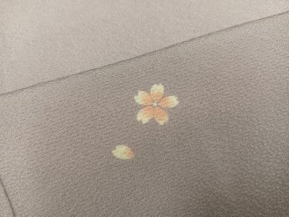 平和屋着物●上質な小紋　桜文　正絹　逸品　AABN7431ph
