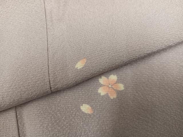 平和屋着物●上質な小紋　桜文　正絹　逸品　AABN7431ph