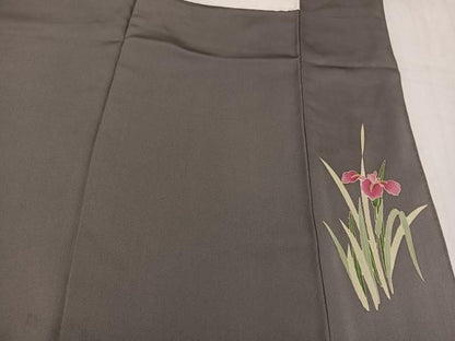 平和屋着物●訪問着　駒刺繍　草花文　暈し染め　金彩　正絹　逸品　AABN7433ph