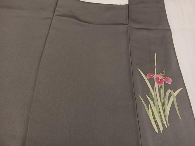 平和屋着物●訪問着　駒刺繍　草花文　暈し染め　金彩　正絹　逸品　AABN7433ph