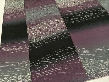 平和屋着物●上質な小紋　ろうけつ染　草花文　暈し染め　正絹　逸品　AABN7434ph