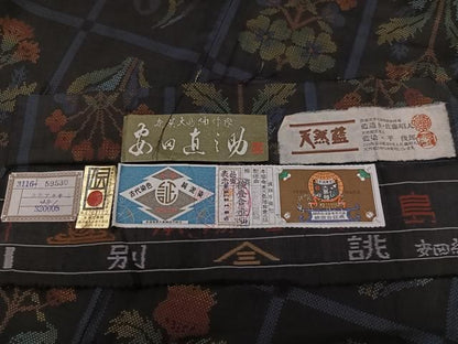 平和屋着物●藍造り国選定無形文化財 藍師・佐藤昭人 奄美大島作家・安田直之助 本場大島紬 7マルキ 証紙付き 正絹 逸品 未使用 AABN7436ph