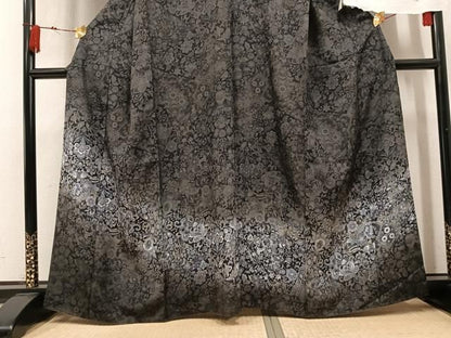 平和屋着物●訪問着　紬地　王宮更紗　反端付き　正絹　逸品　AABN7437ph