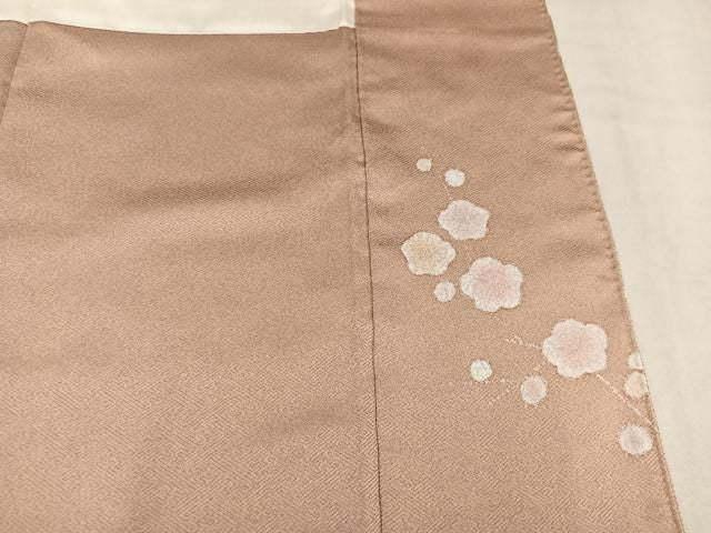 平和屋着物●訪問着　作家物　駒刺繍　雪花　草花文　金彩　正絹　逸品　AABN7440ph