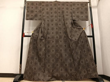 平和屋着物●本場大島紬　龍郷絣　正絹　逸品　未使用　AABN7441ph