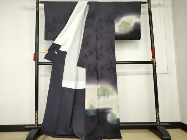 平和屋着物●訪問着　樹林文　暈し染め　まるやま扱い　正絹　逸品　AABN8003cs