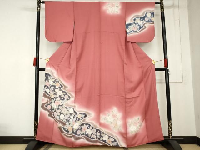 平和屋着物●訪問着　辻が花　暈し染め　金銀彩　正絹　逸品　AABN8032cs