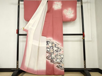 平和屋着物●訪問着　辻が花　暈し染め　金銀彩　正絹　逸品　AABN8032cs