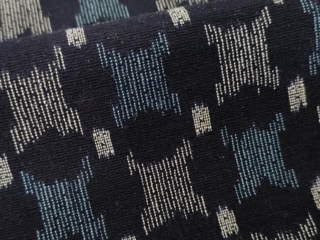 平和屋着物●筑紫ゆうき　単衣　幾何学文様　綿　逸品　AABN8036cs