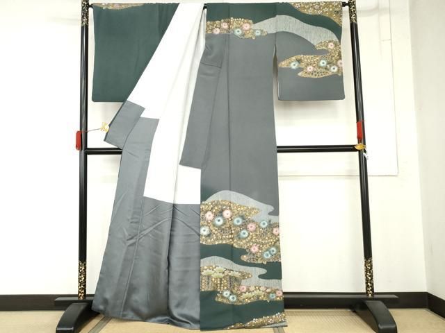 平和屋着物●訪問着　辻が花　暈し染め　金彩　正絹　逸品　AABN8044cs