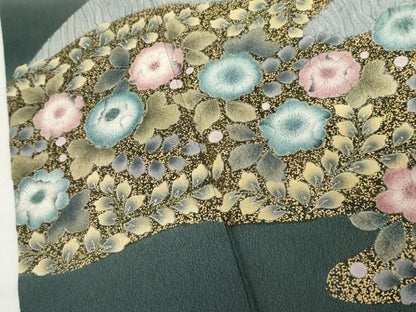 平和屋着物●訪問着　辻が花　暈し染め　金彩　正絹　逸品　AABN8044cs