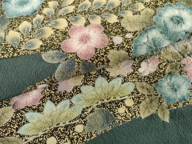 平和屋着物●訪問着　辻が花　暈し染め　金彩　正絹　逸品　AABN8044cs