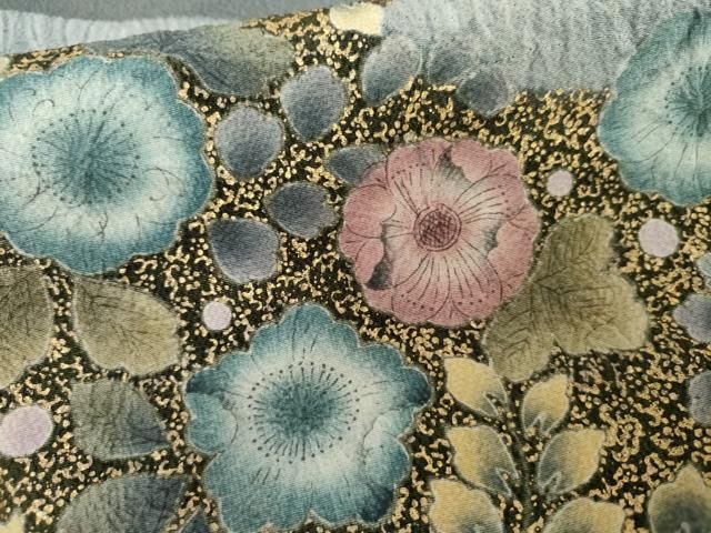 平和屋着物●訪問着　辻が花　暈し染め　金彩　正絹　逸品　AABN8044cs