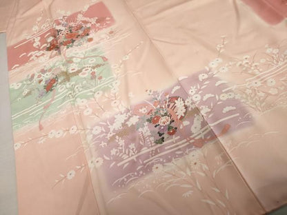 平和屋着物●訪問着　花鼓文　暈し染め　金銀彩　正絹　逸品　AABN8073cs
