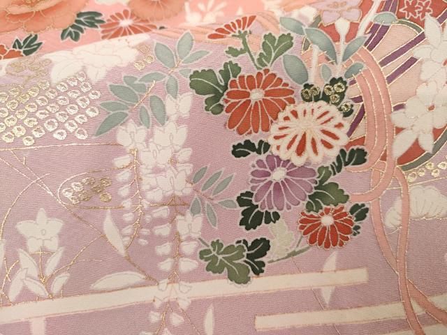 平和屋着物●訪問着　花鼓文　暈し染め　金銀彩　正絹　逸品　AABN8073cs
