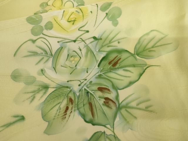 平和屋着物●訪問着　手描き　草花文　暈し染め　正絹　逸品　AABN8078cs