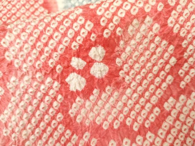平和屋着物●名門　藤娘きぬたや・総絞り　振袖　几帳花文　正絹　逸品　AABN8112cs