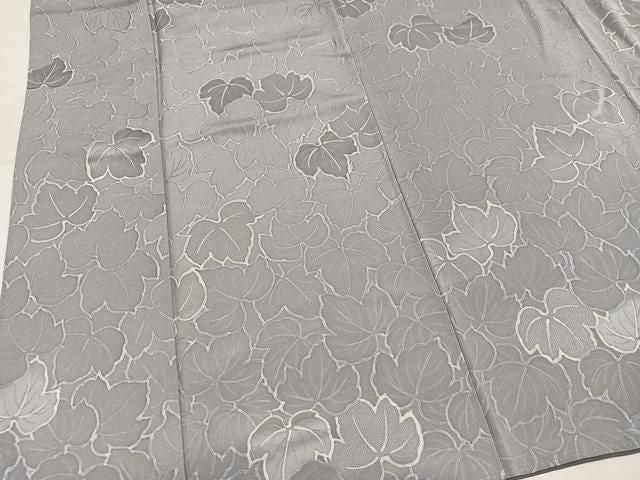 平和屋着物●上質な小紋　葉尽くし　地紋起こし　ろうけつ染　正絹　逸品　AABN8311ph