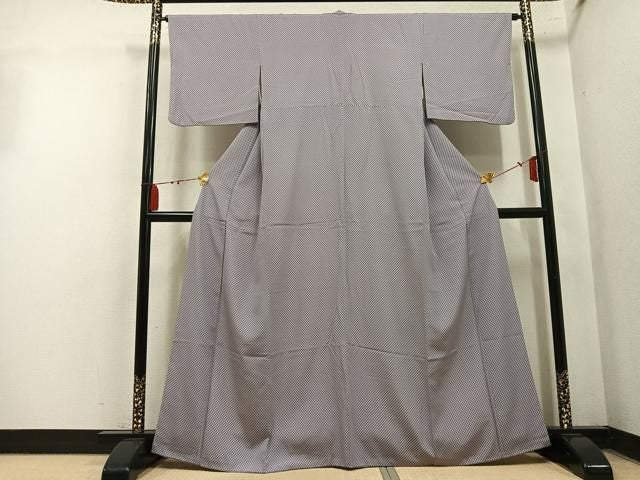 平和屋着物●江戸小紋　瓦　正絹　逸品　AABN8312ph