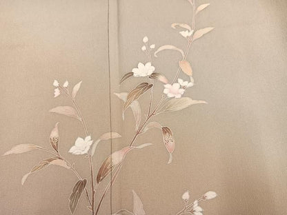 平和屋着物●訪問着　友禅　草花文　暈し染め　正絹　逸品　AABN8313ph