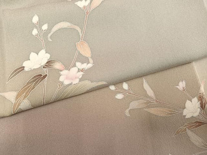 平和屋着物●訪問着　友禅　草花文　暈し染め　正絹　逸品　AABN8313ph