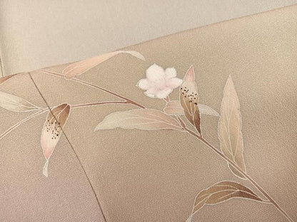 平和屋着物●訪問着　友禅　草花文　暈し染め　正絹　逸品　AABN8313ph