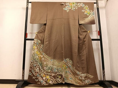 平和屋着物●訪問着　辻が花　暈し染め　金彩　正絹　逸品　未使用　AABN8332ph